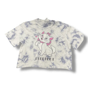 Disney Cute Cat Tie Dye Crop T-shirt size medium